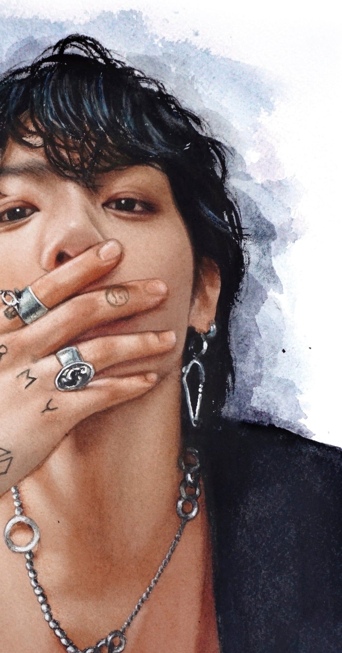 Jungkook bts Print - Acuarela