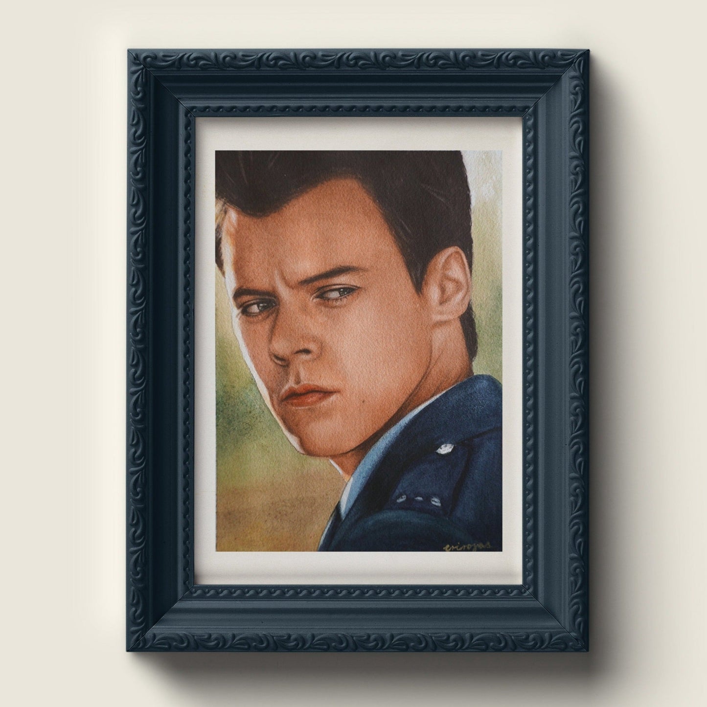 My policeman - Harry Styles watercolor painting