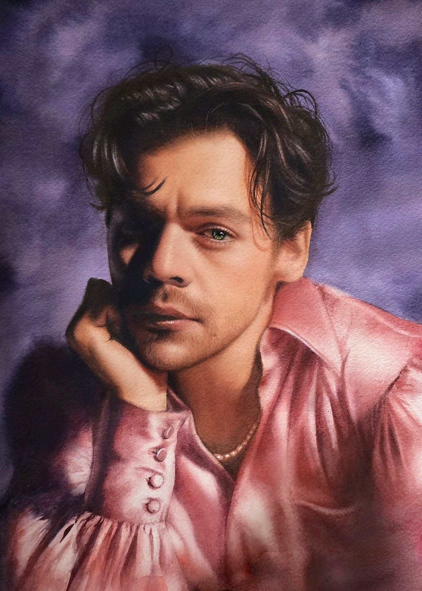 H.S. en rosa satín - Impresión Giclée
