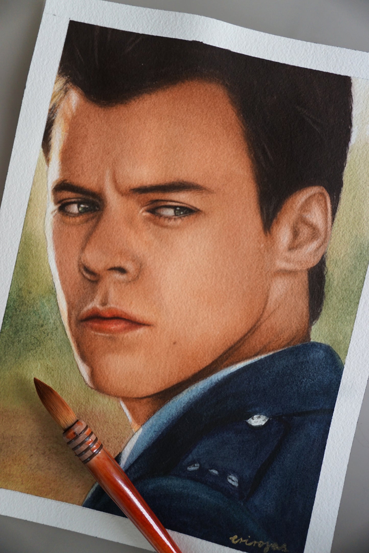 My policeman - Harry Styles watercolor painting