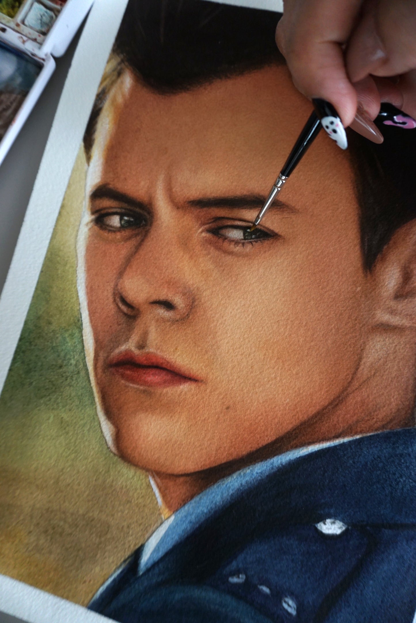 My policeman - Harry Styles watercolor painting