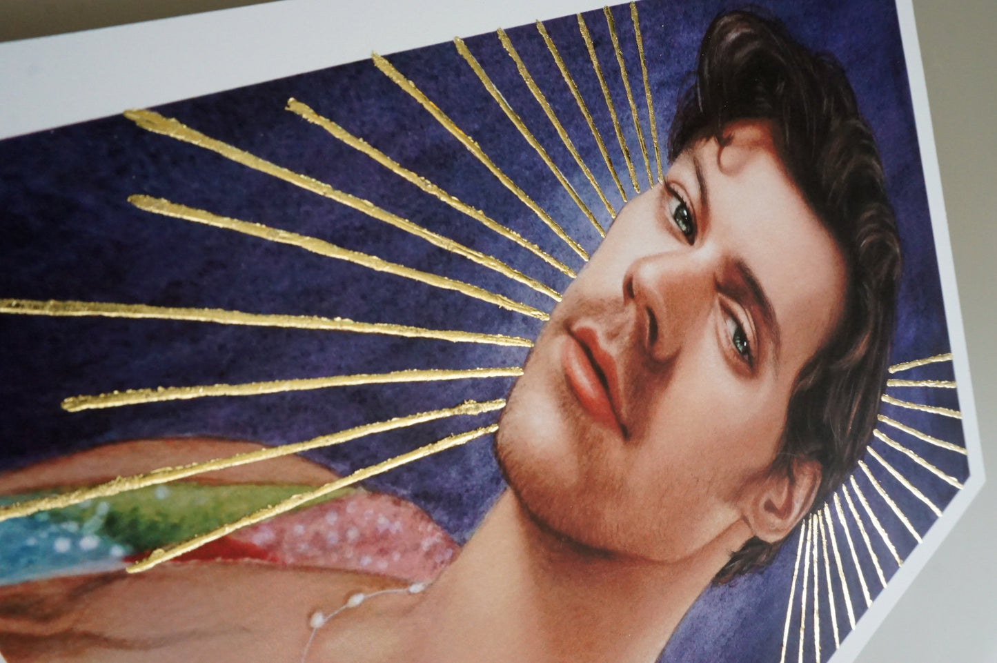 Harry Grammy Print with handmade gold sparkles