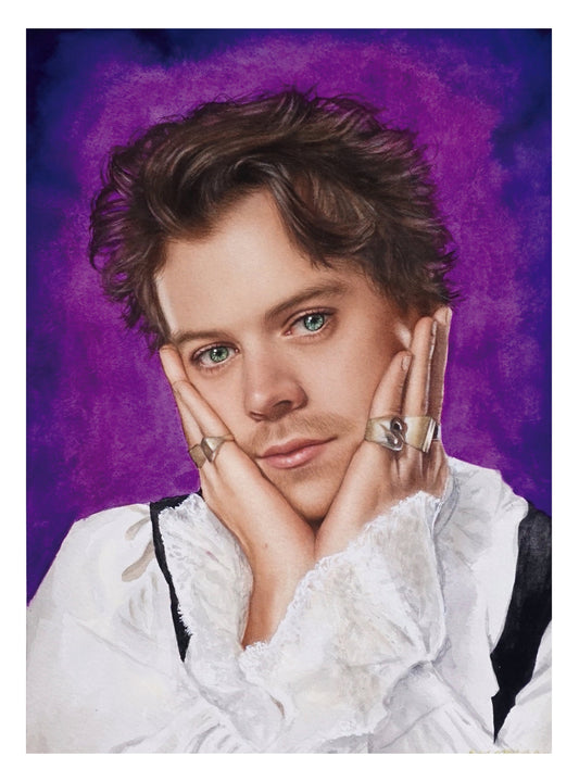 Harry Styles Prince Art Print - acuarela