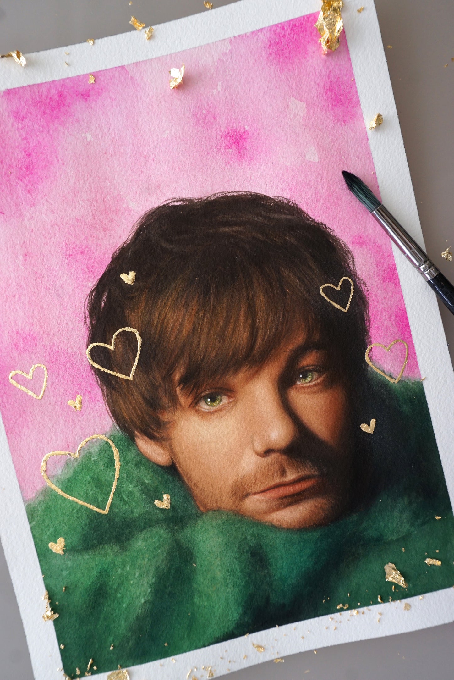 "Always Lou"  Louis Tomlinson watercolor