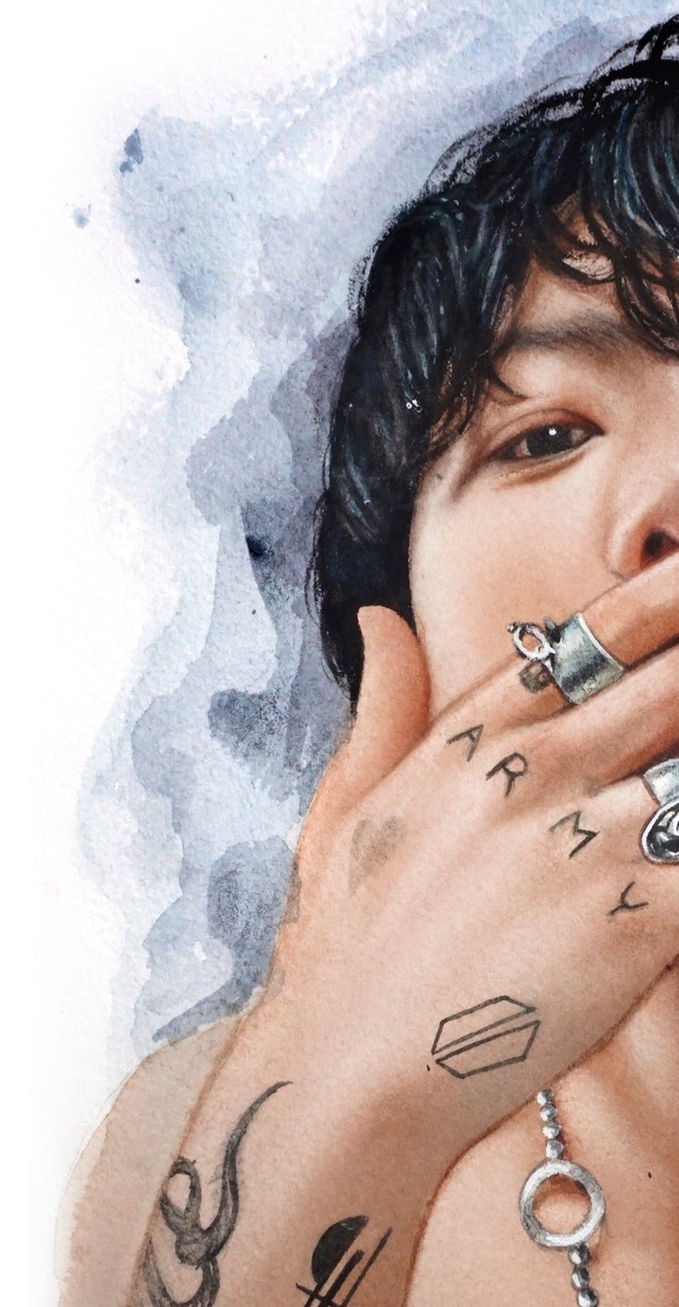 Jungkook bts Print - Acuarela