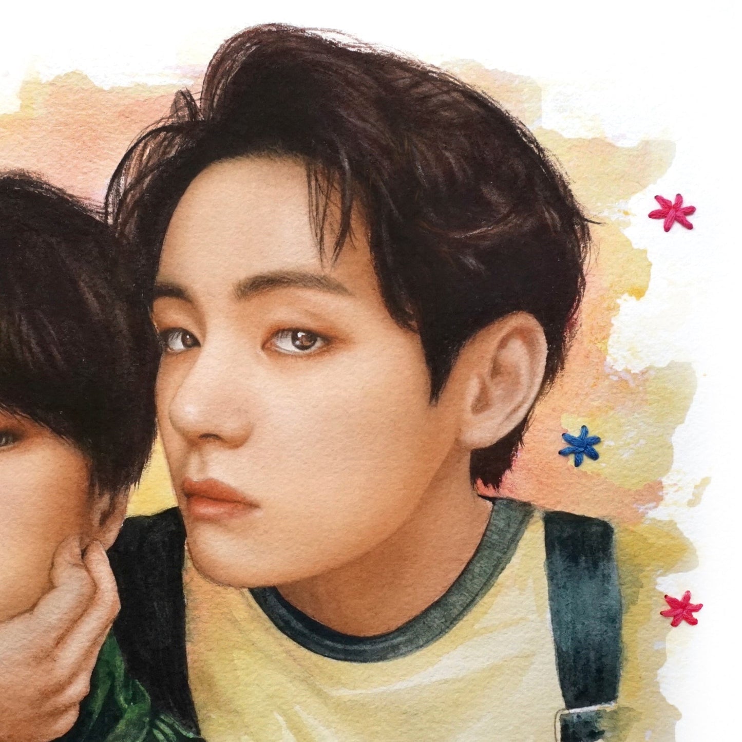 Jimin y Taehyung Art Print - Acuarela