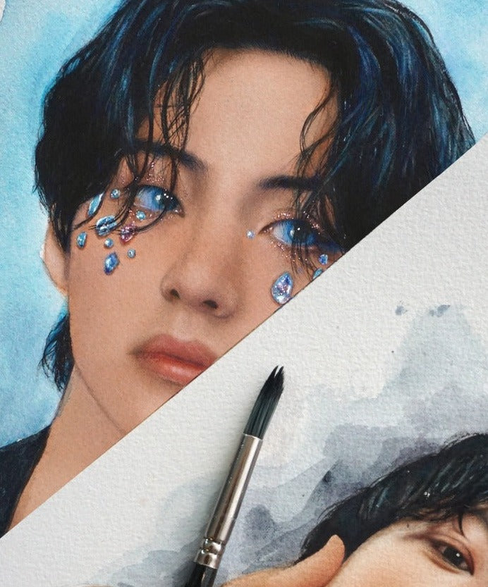 Taehyung watercolor - Bts painting
