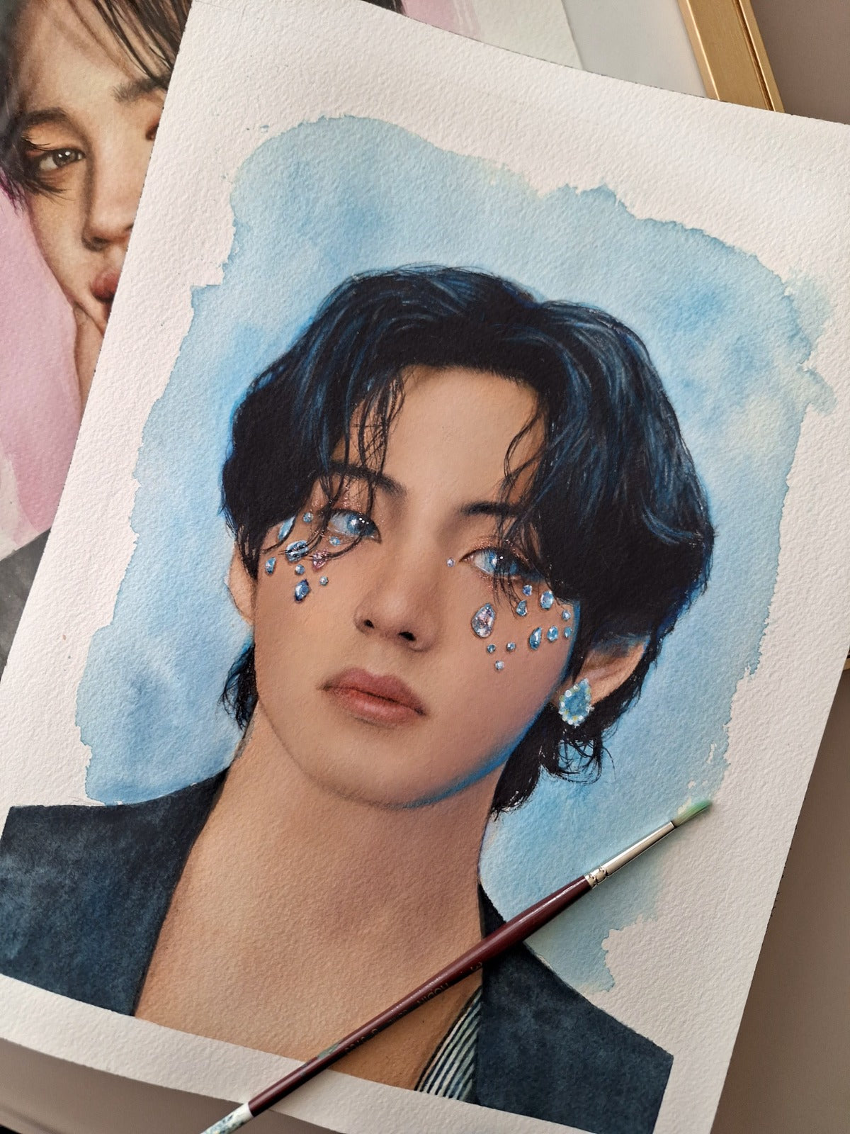 Taehyung watercolor - Bts painting
