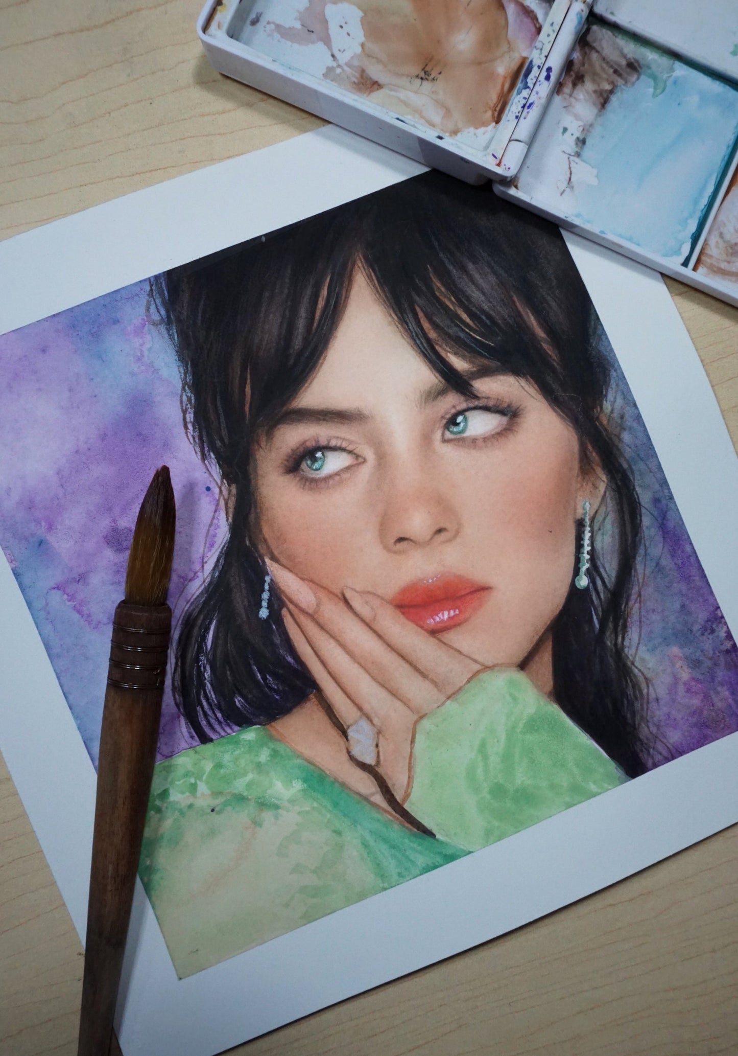 Billie watercolor original painting