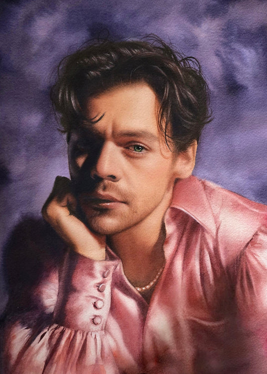 H.S. en rosa satín - Impresión Giclée