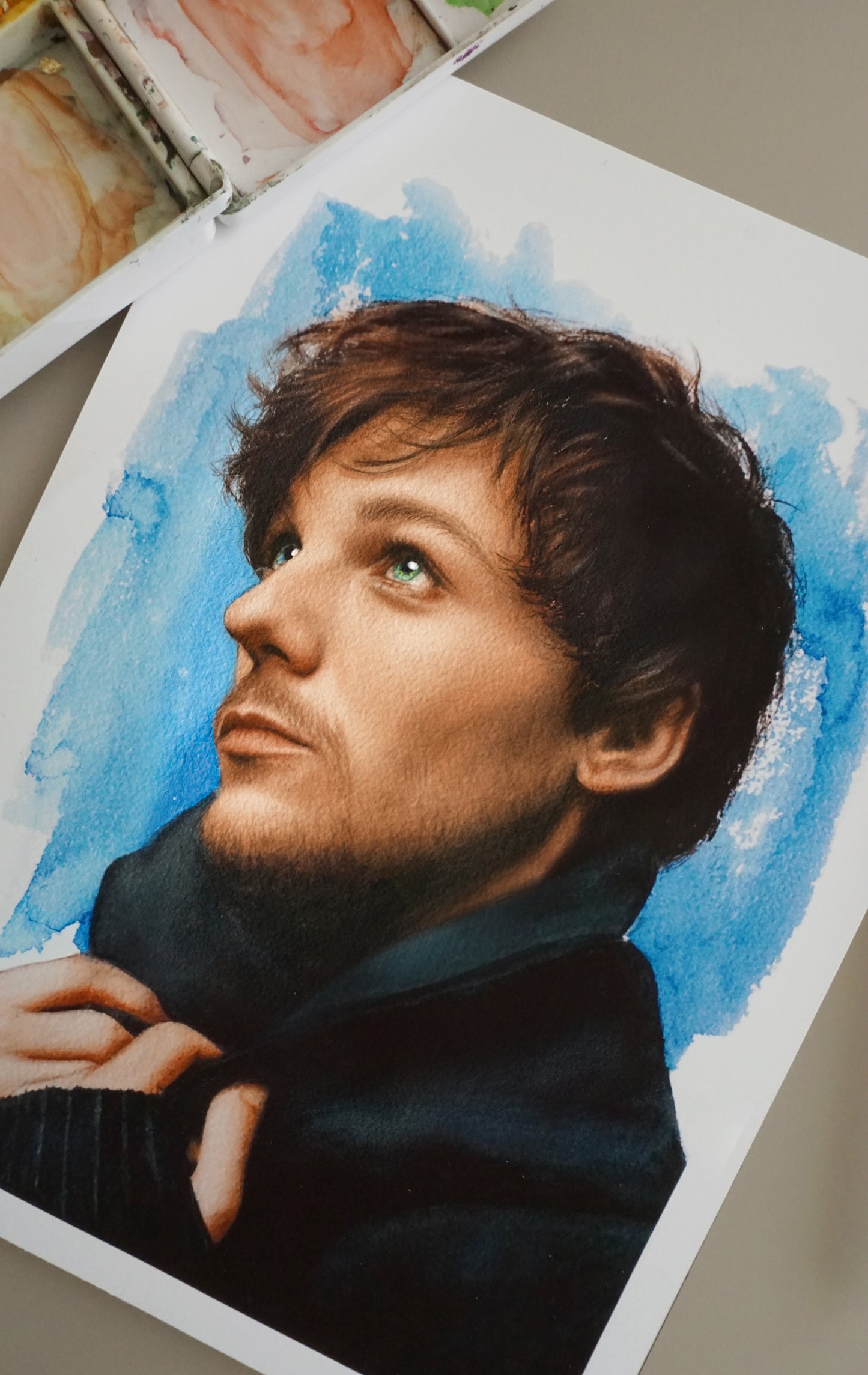 Louis Tomlinson Art Print - Watercolor Illustration