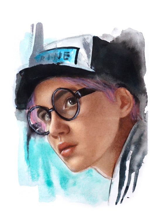 Coby One piece - Watercolor Art Print