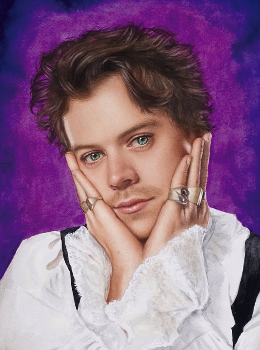 Harry Styles Prince Art Print - acuarela