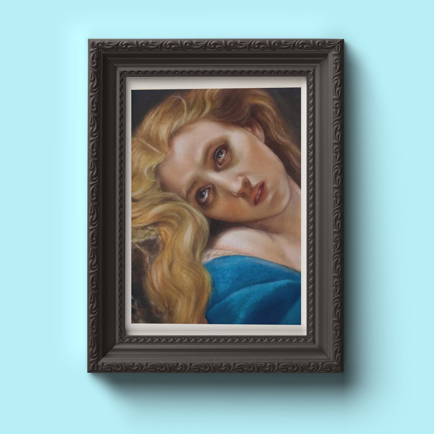 Masterstudy "Mary Magdalene in the Cave" watercolor