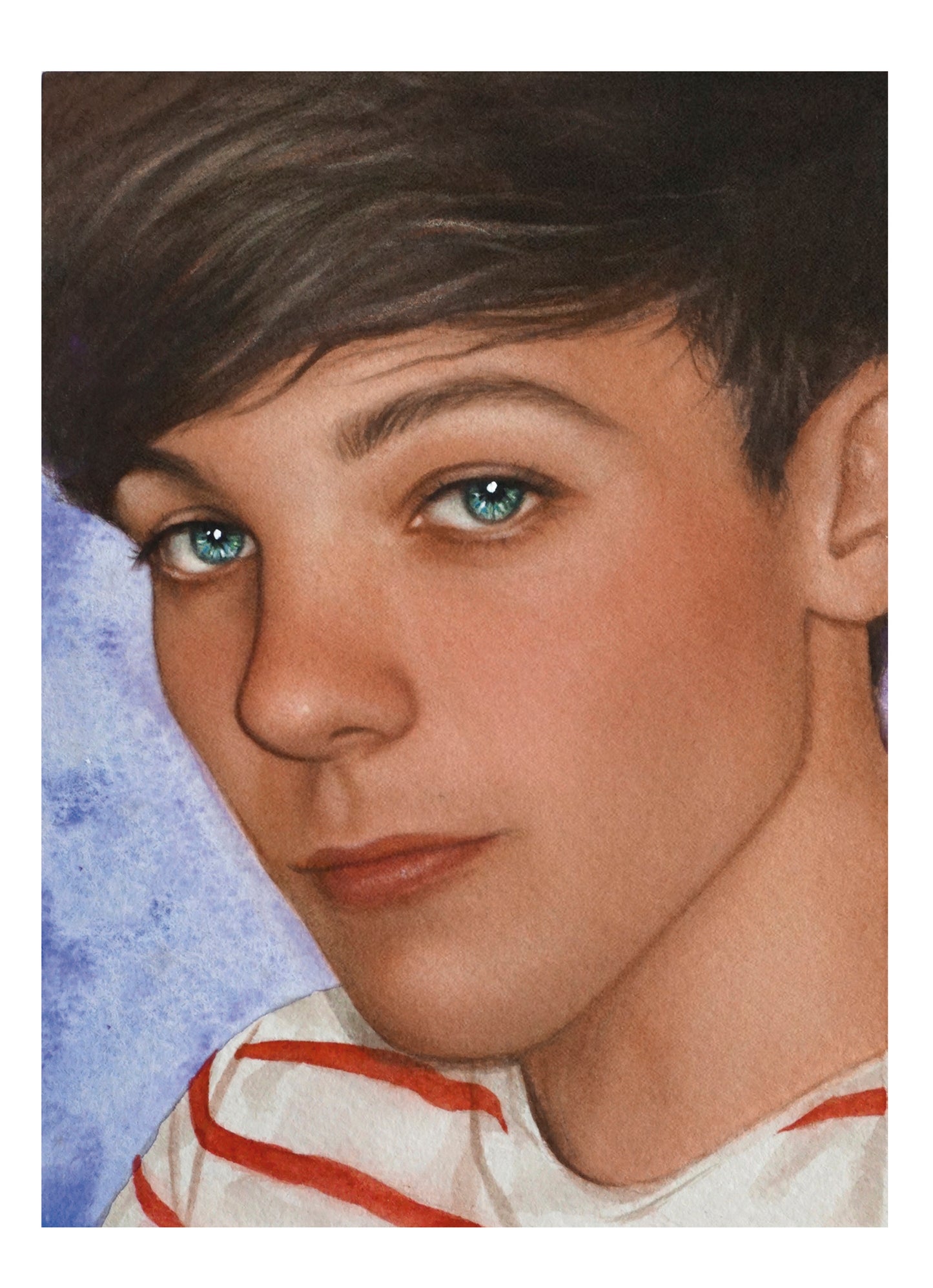 Cute Louis Tomlinson Print - Watercolor Art Illustration