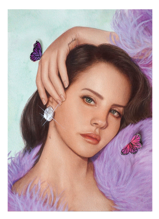 Lana del Rey watercolor Art Print - Beautiful Print