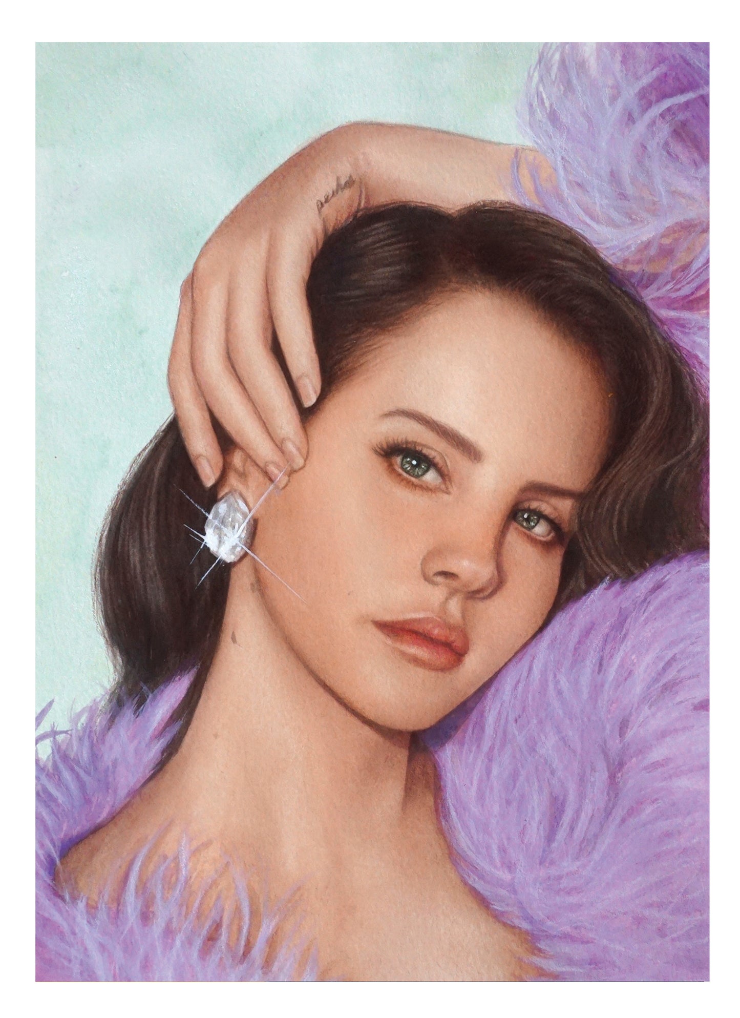 Lana del Rey watercolor Art Print - Beautiful Print