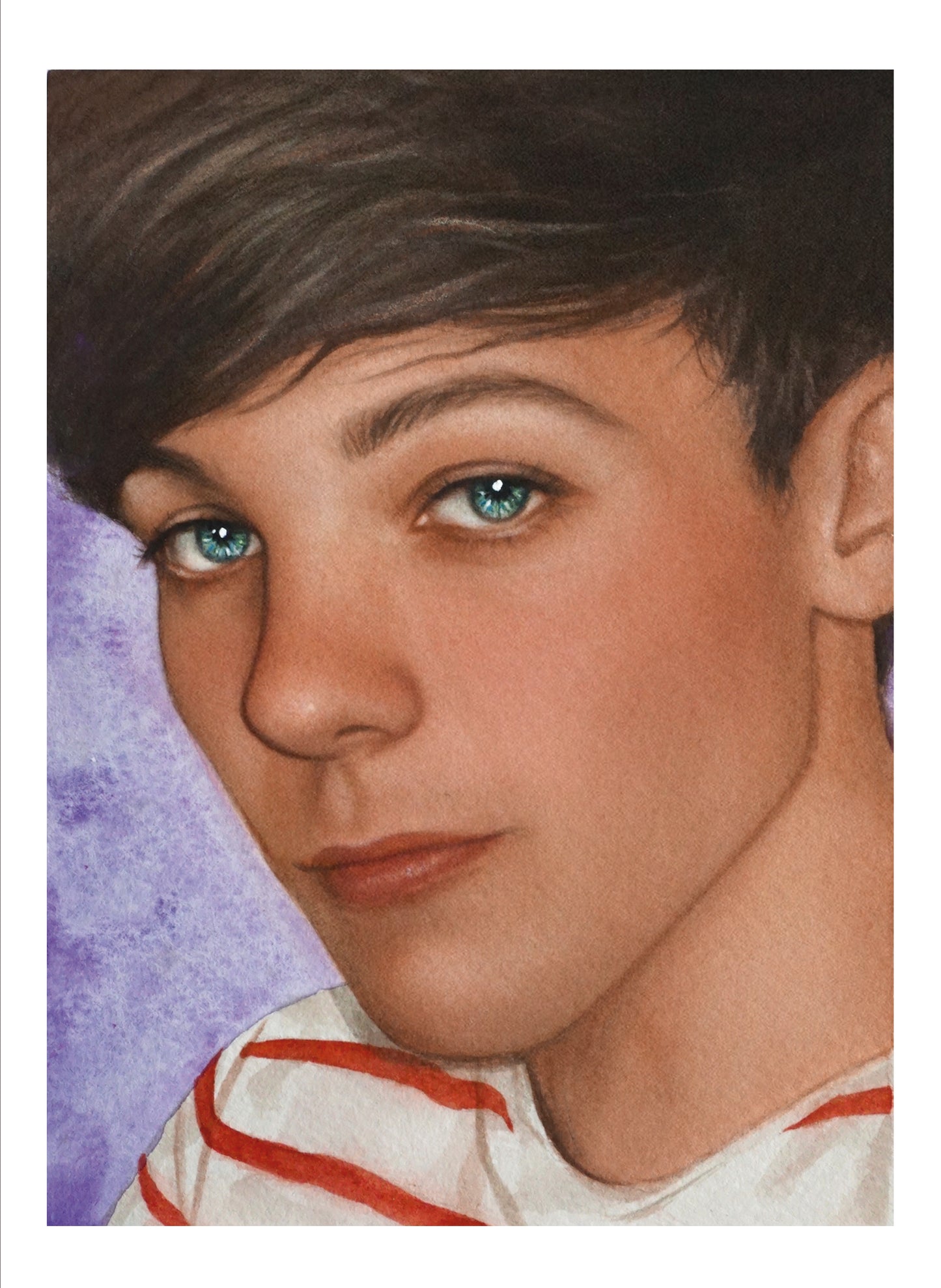 Cute Louis Tomlinson Print - Watercolor Art Illustration