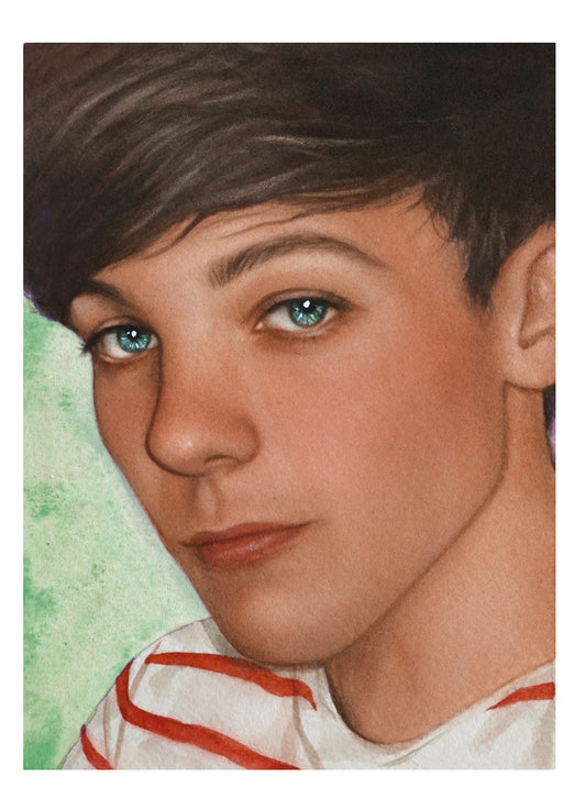 Cute Louis Tomlinson Print - Watercolor Art Illustration